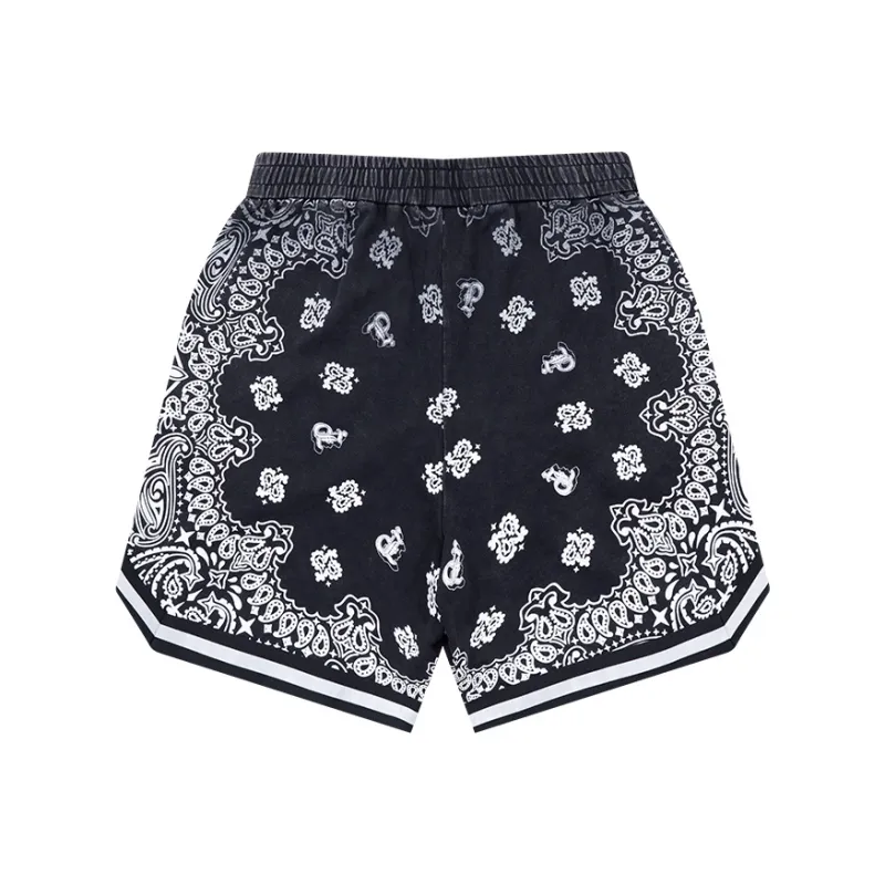 PAULASARA Casual Shorts Unisex Washed Black-1