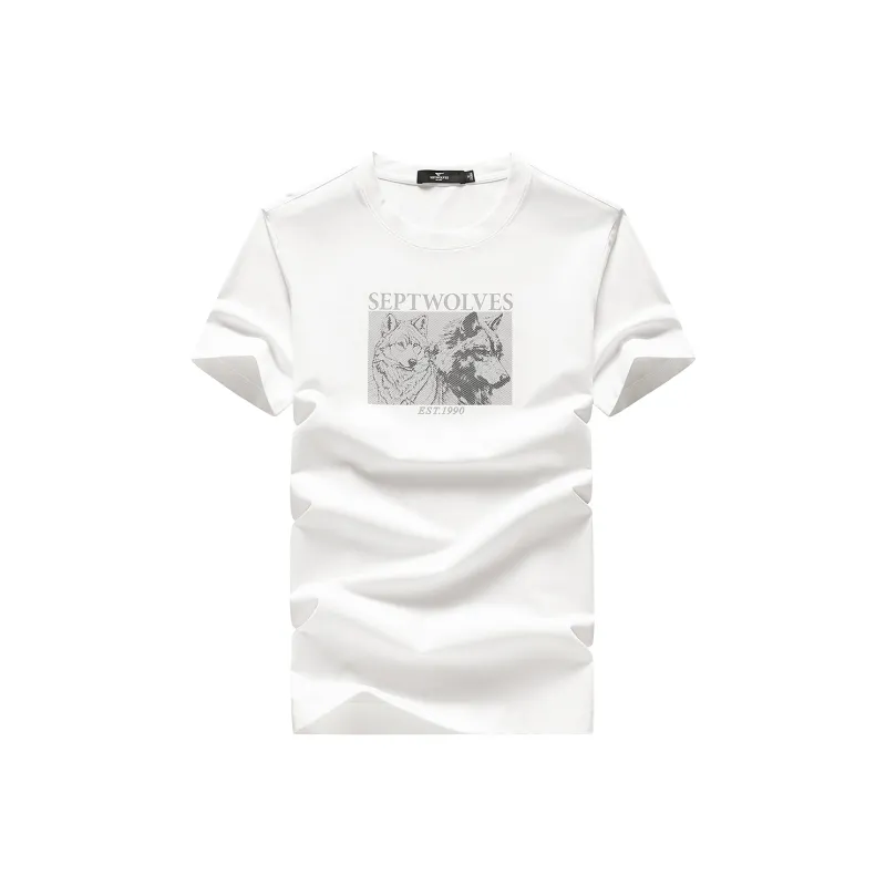SEPTWOLVES T Shirt Unisex Raw White-0