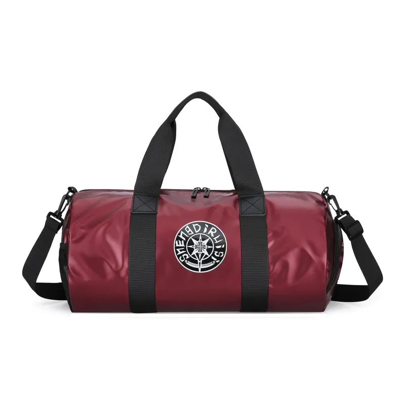 OUZIHUANG Nylon Travel Bag Unisex Black/Blue/Champagne Gold/Maroon-6