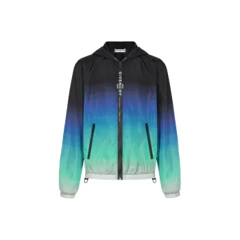 Givenchy Address Webbing Windbreaker In Faded Nylon