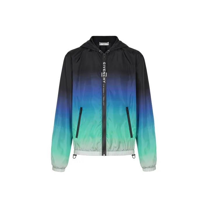 Givenchy Address Webbing Windbreaker In Faded Nylon-0