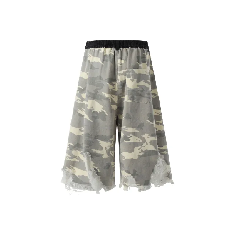 VERAF CA Cargo Shorts Unisex Black White Camouflage-2