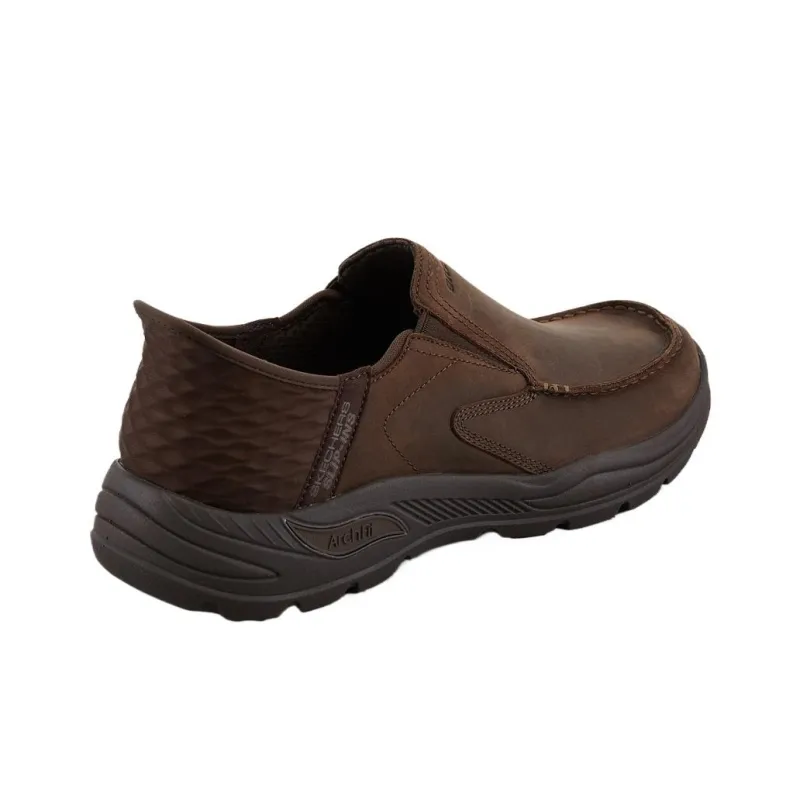 Skechers ArchFit Low Top Casual Shoes Men's Brown-3