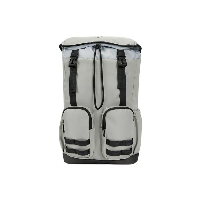 QIAODAN Multi Pocket Backpack Regular Unisex Mist Gray-0
