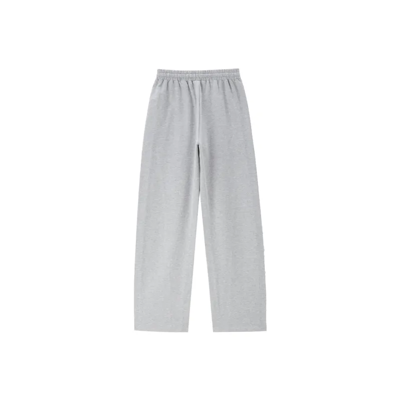 UNIQLO Knitted Sports Pants Women's Logo Black-6