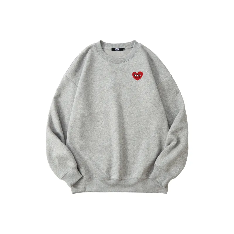 GXXX Heart Long Sleeved Crew Neck Sweatshirt Unisex-15