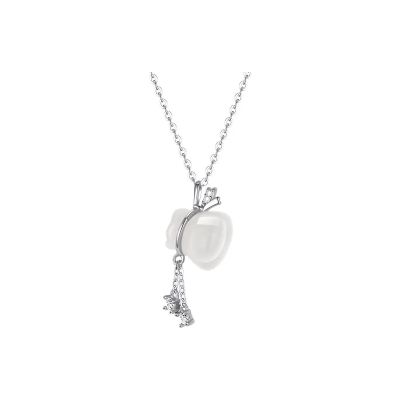 Emerald Chalcedony Necklaces Women's-3