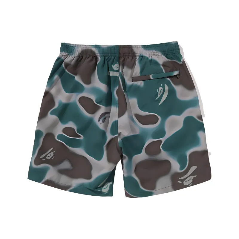 Bape Liquid Camo Shark Sweat Shorts-1