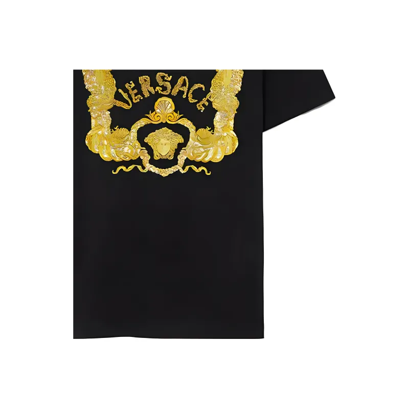 VERSACE SEASHELL BAROQUE T-Shirt Men's Black-2