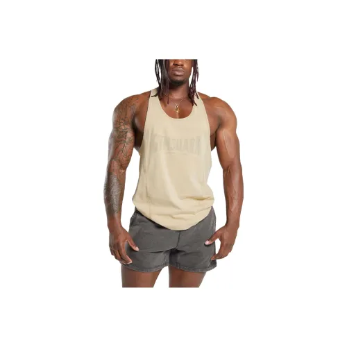 GYMSHARK Tank Tops Men's Desert Beige