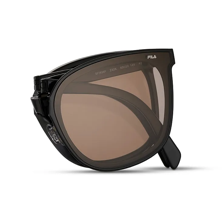 FILA TR/Memory Plastic Cat Eye Sunglasses Unisex Black, Caramel, Milk Tea Gray-11