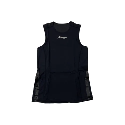 LiNing CBA Collection Professional Basketball Collection Tank Tops Men's Basic Black