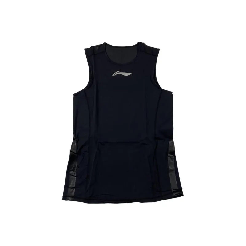 LiNing CBA Collection Professional Basketball Collection Tank Tops Men's Basic Black-0