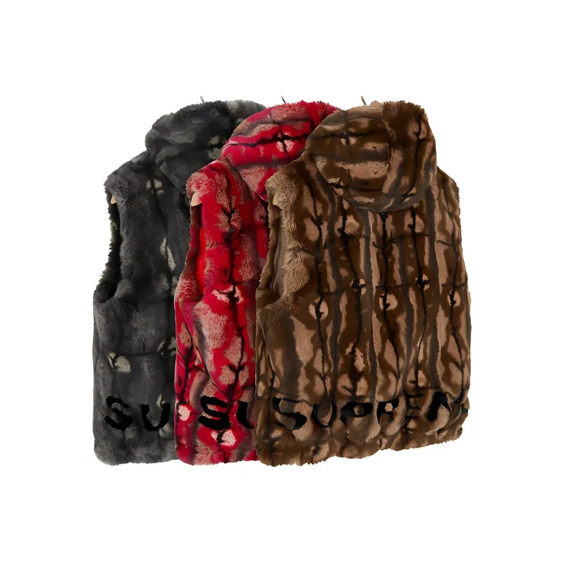 Supreme Faux Fur Hooded Vest-2