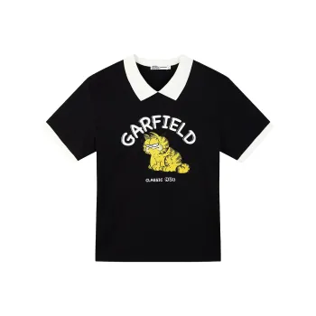 FUN X Garfield SS24 Polo Shirt Unisex Black