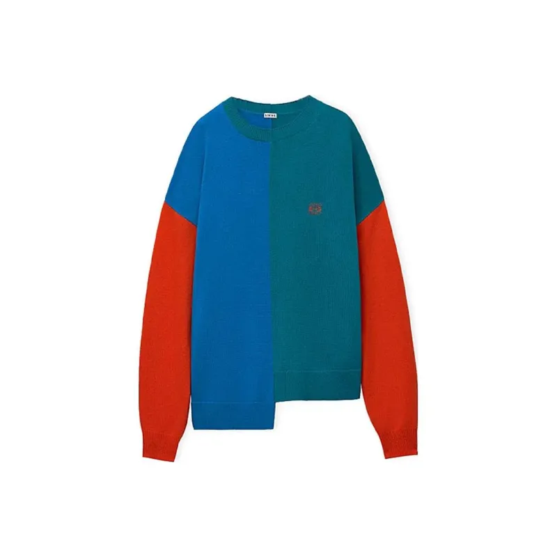 LOEWE Asymmetric Colour Block Knitted Jumper-3