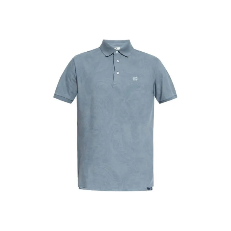 ETRO Paisley Motif Short Sleeved Polo Shirt-0