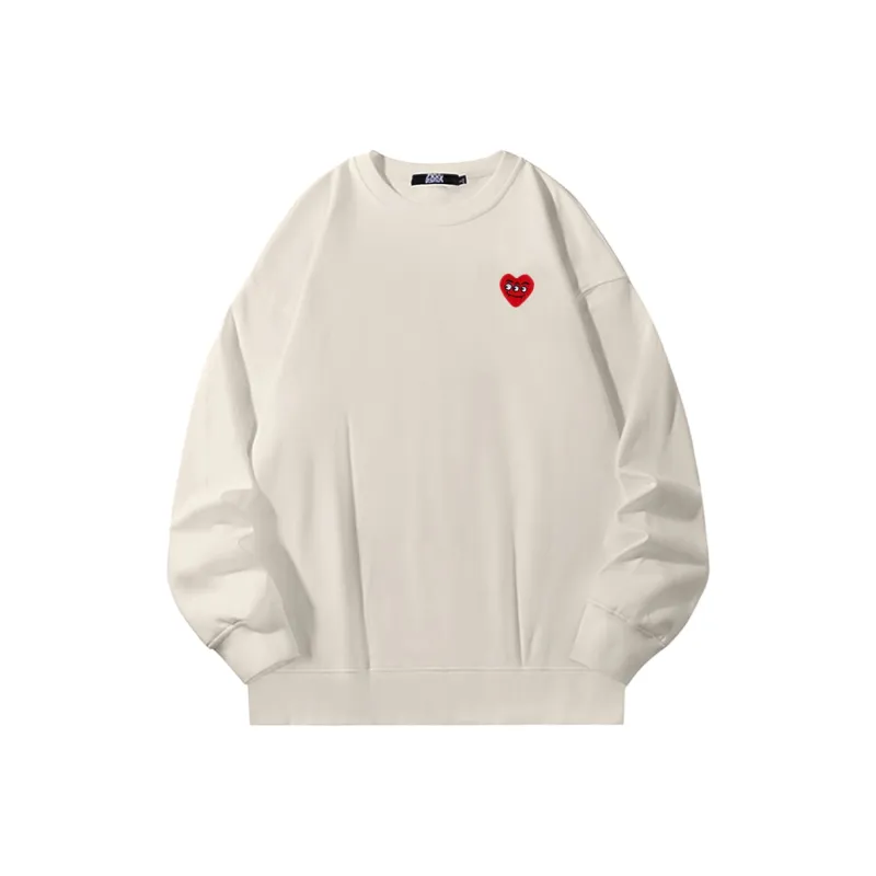 GXXX Heart Long Sleeved Crew Neck Sweatshirt Unisex-12