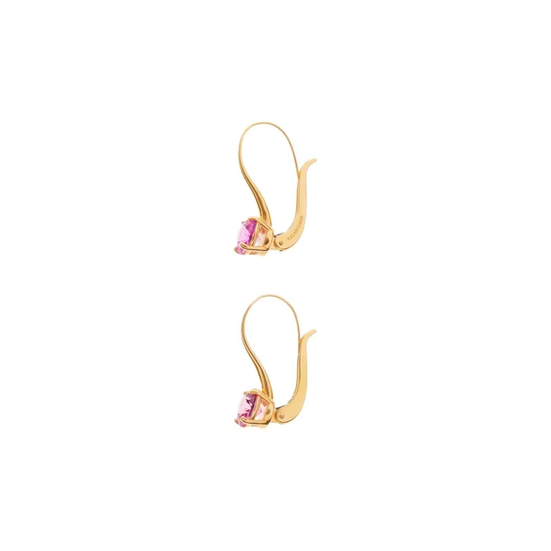 Balenciaga Recycled Brass, Cubic Zircon, Stainless Steel Earrings Women's Gold-1