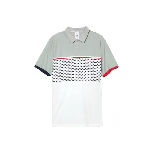PUMA Volition Patriot Polo Shirt Men's Concrete Gray