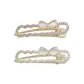 Pearl+Rhinestone Butterfly Duckbill Clip