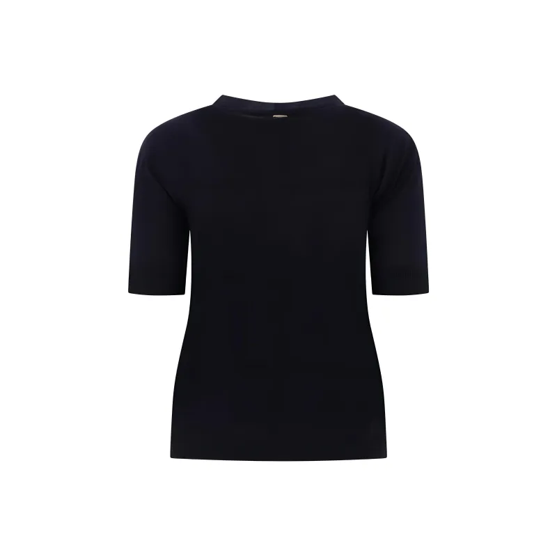 HERNO Short Sleeved Crewneck Knitted Jumper-1