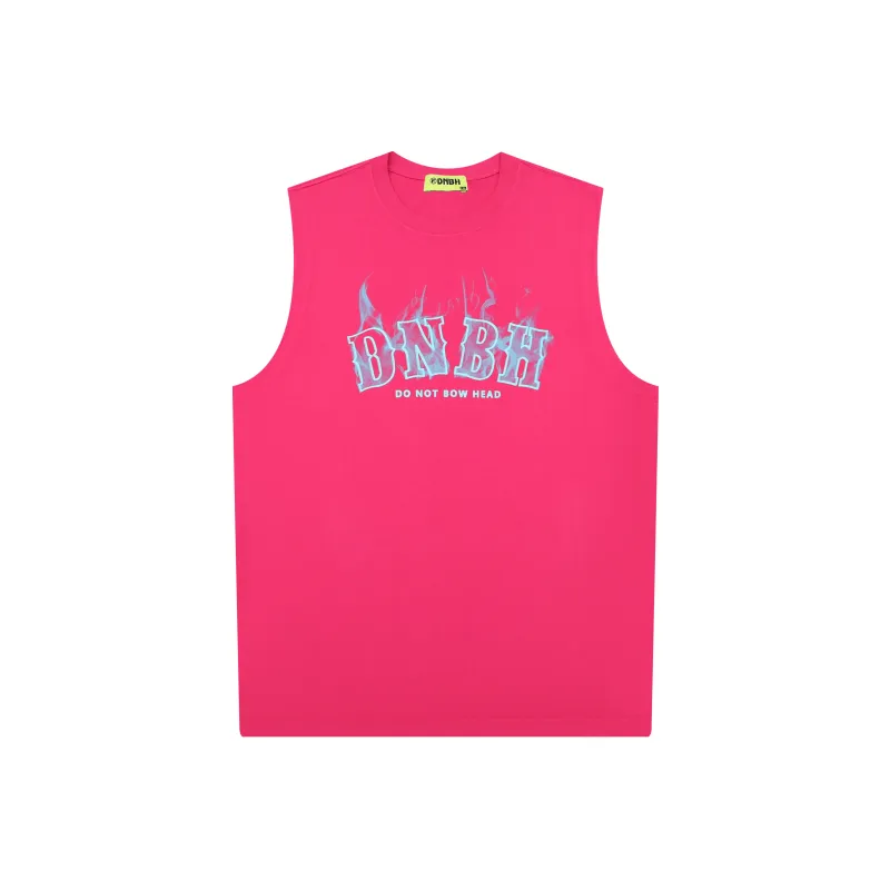 DNBH Loose Fit 100% Cotton Breathable Sleeveless Sports Shirt Unisex Multiple Colors-6