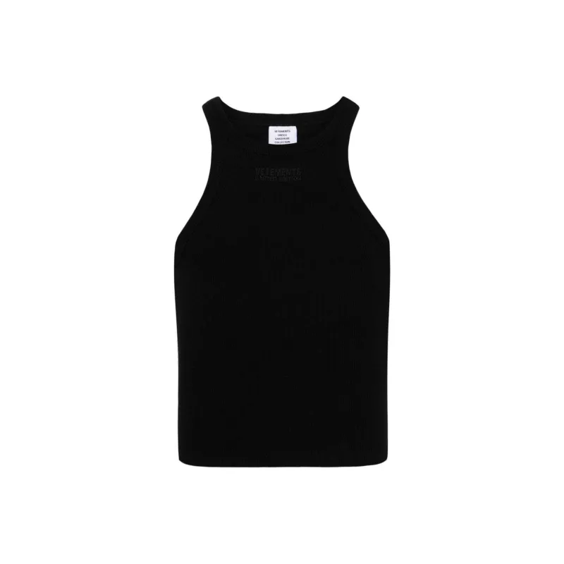 Vetements Racing Logo Embroidered Tank Top-0