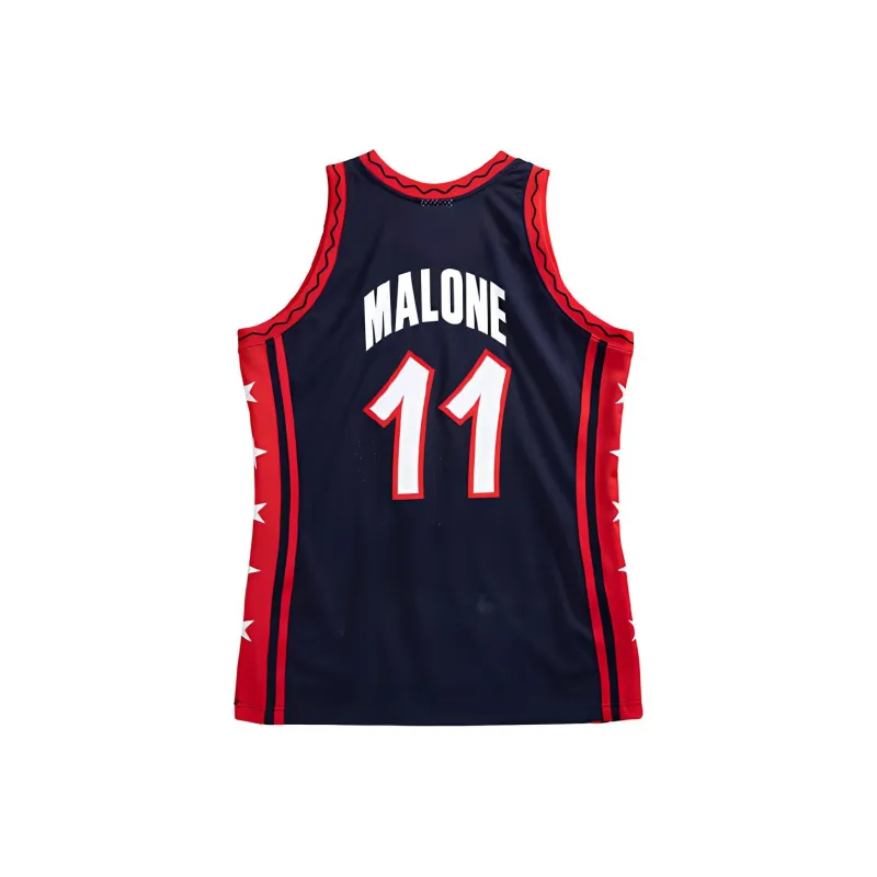 Mitchell & Ness Basketball Jersey Unisex Navy Blue-1