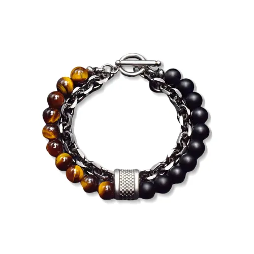 MUXIANG Tiger's Eye Stone Bracelets Unisex