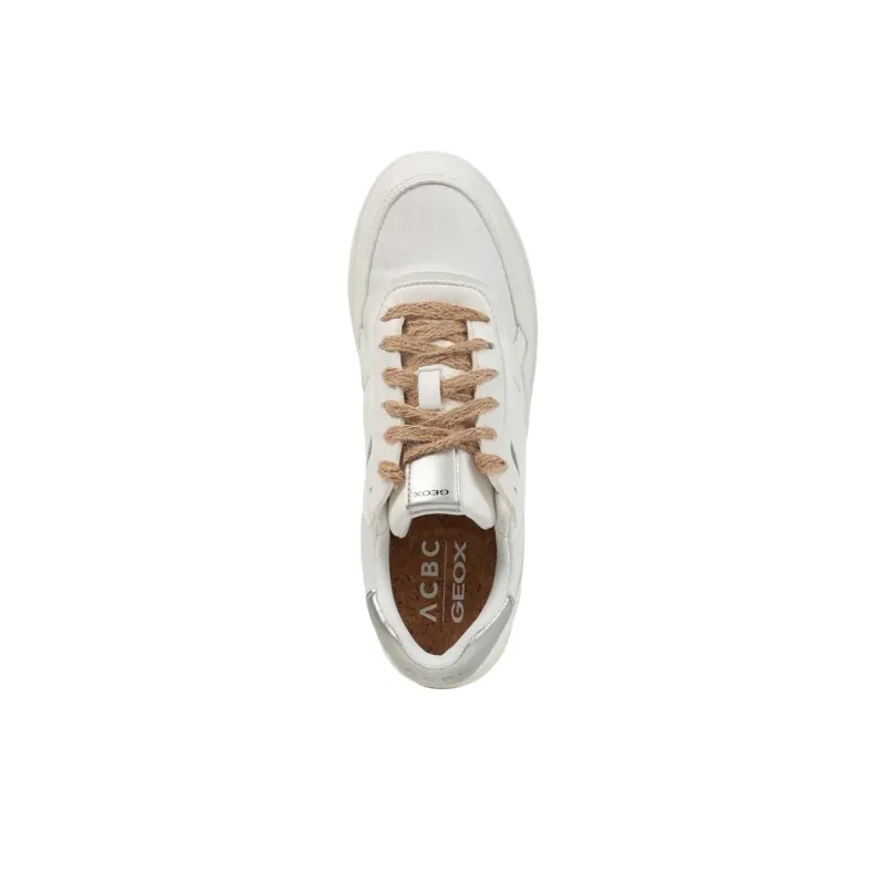 GEOX Jaysen Abrasion Resistant Low Top Skateboard Shoes Women's White-3