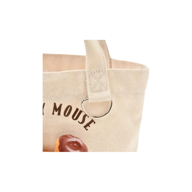 Disney Polyester With Cotton Tote Bag, Shopping Bag, Handbag Small Size Women's Beige-4