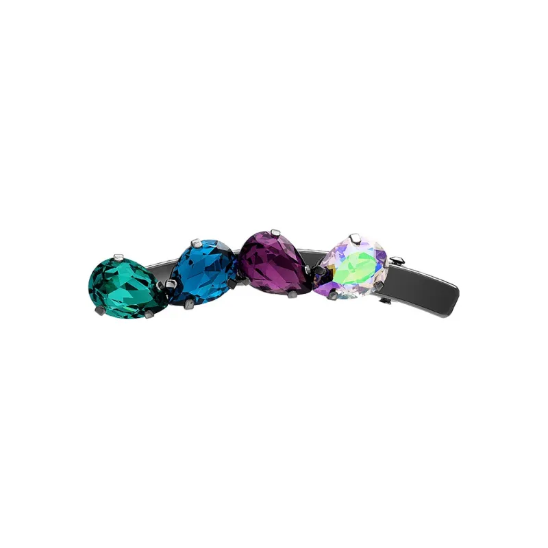 ROYALSASA Alloy Imitation Crystal Edge Clip Women's-1