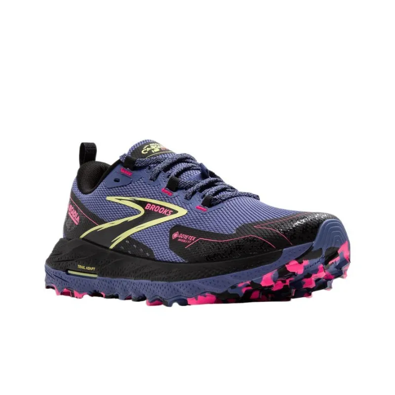 Brooks Cascadia 18 Gore Tex Grey Blue Black Pink Women's-3