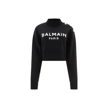 BALMAIN Cropped Sweatshirt