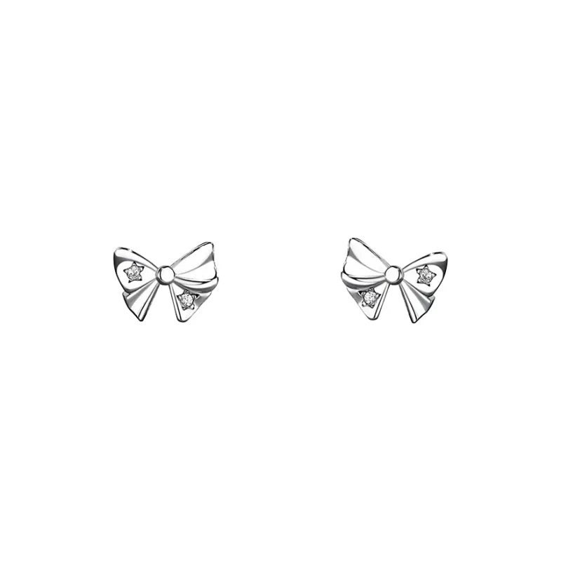 Rhymes S999 Fine Silver Stud Earrings Women's-0