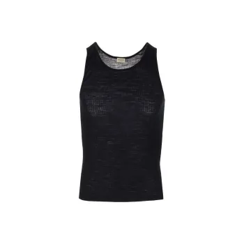 SAINT LAURENT Cassandre Sleeveless Tank Top