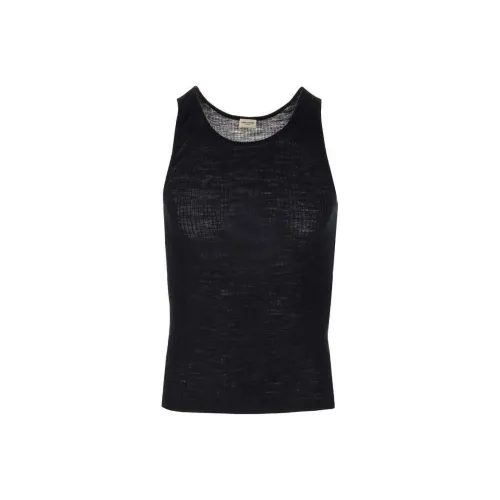 SAINT LAURENT Cassandre Sleeveless Tank Top