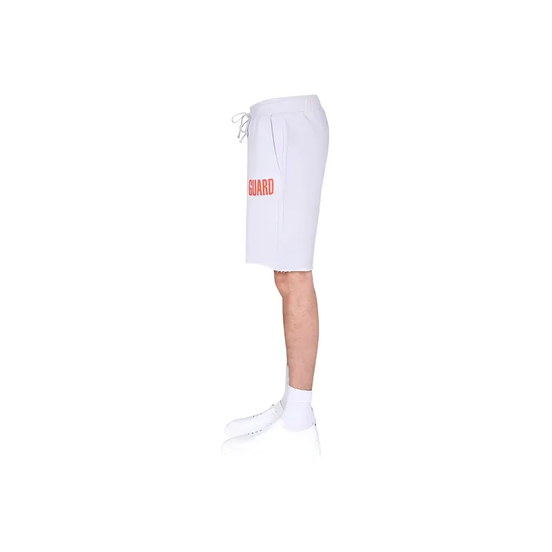 Helmut Lang Logo Printed Elastic Waist Shorts-2