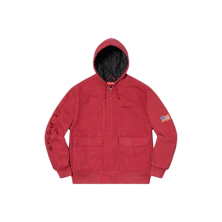 Supreme Canvas Hooded Work Jacket-0