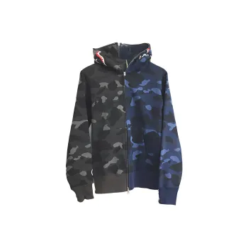 A BATHING APE Color Camo Separate Shark Full Zip Hoodie