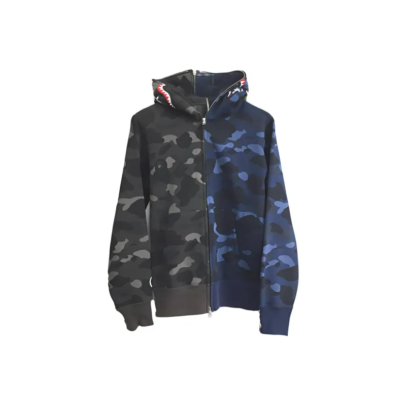 Bape Color Camo Separate Shark Full Zip Hoodie-0