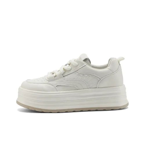 FIVE PLUS Low Top Skateboard Shoes Women's Beige