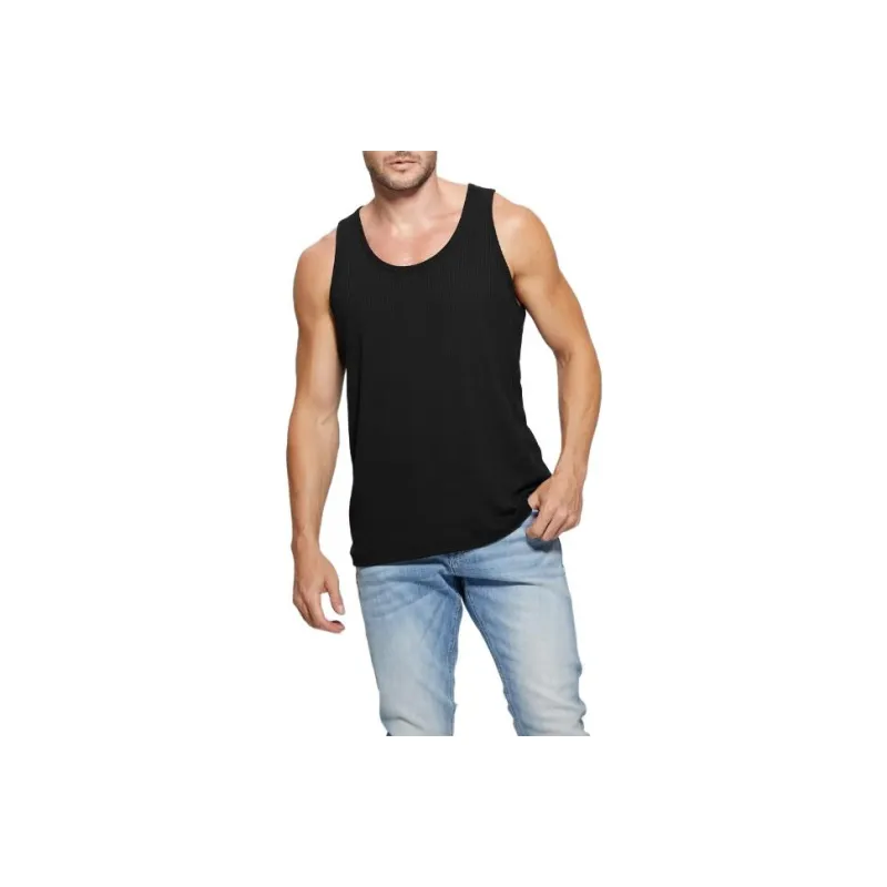 GUESS Tank Tops Men Black-0