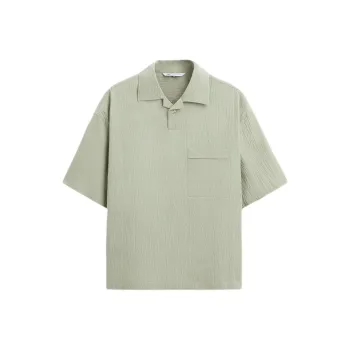 ZARA Polo Shirt Men's Light Green