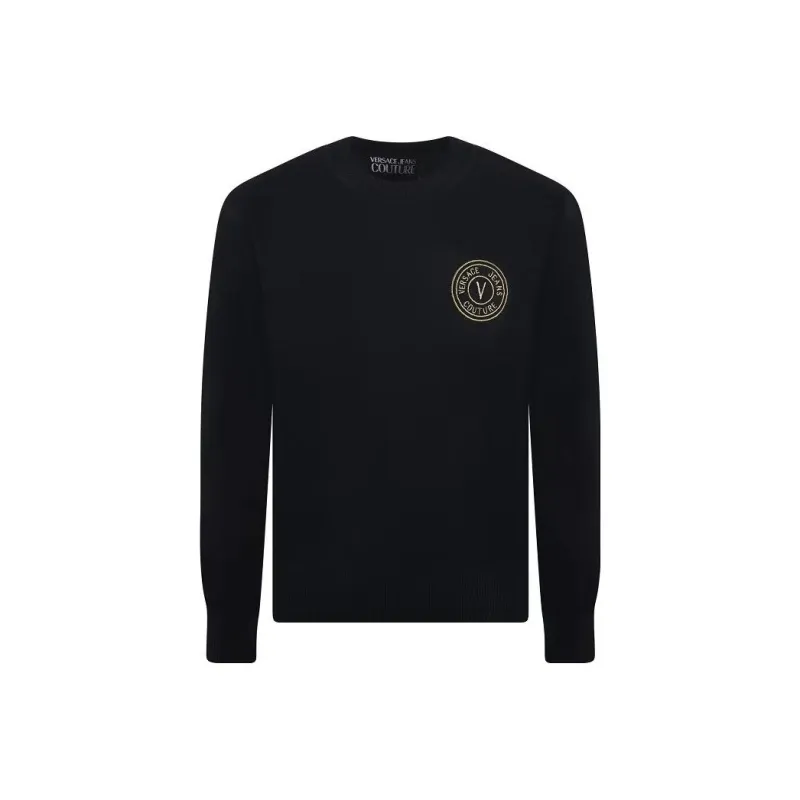 VERSACE JEANS COUTURE Loho Embroidered Crewneck Knitted Jumper-0