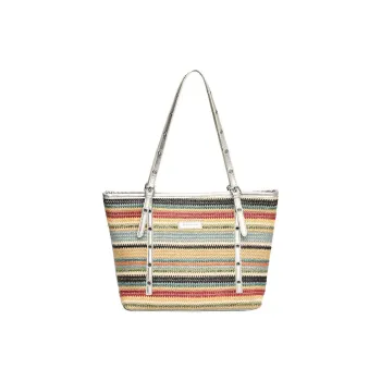 Wenpercy Straw Woven With PU Tote Bag, Shoulder Bag Women's Multicolor