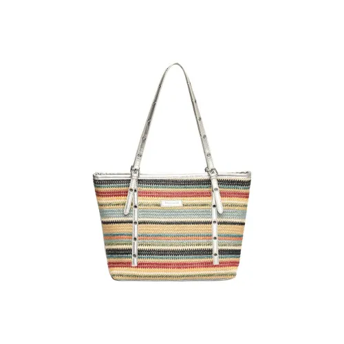 Wenpercy Straw Woven With PU Tote Bag, Shoulder Bag Women's Multicolor