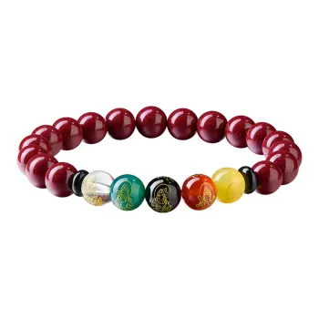 Stone Notes Reconstructed Cinnabar Bracelets Women's