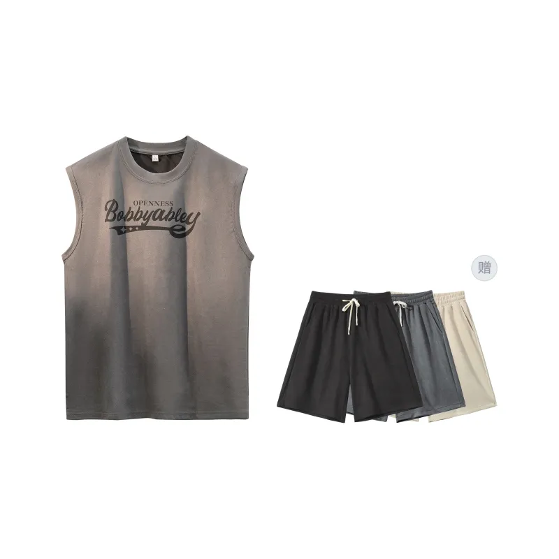 BOBBY ABLEY Versatile Loose Fit Straight Fit Letter Moisture Wicking Sleeveless Tank Top Unisex-47